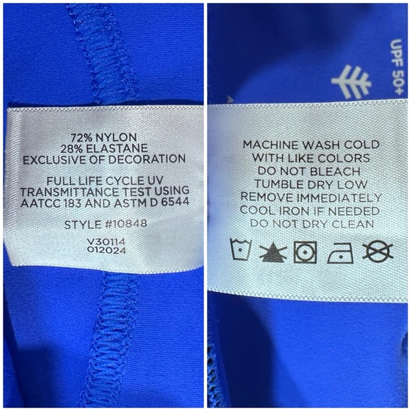 Coolibar Ananda Bike Shorts in Bright Blue NWT [C12] - Picture 9 of 10